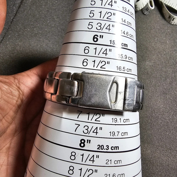 Fossil Steel Mens Quartz Analog Watch FS-2557 Stainless Steel Date Just Working - Picture 10 of 10